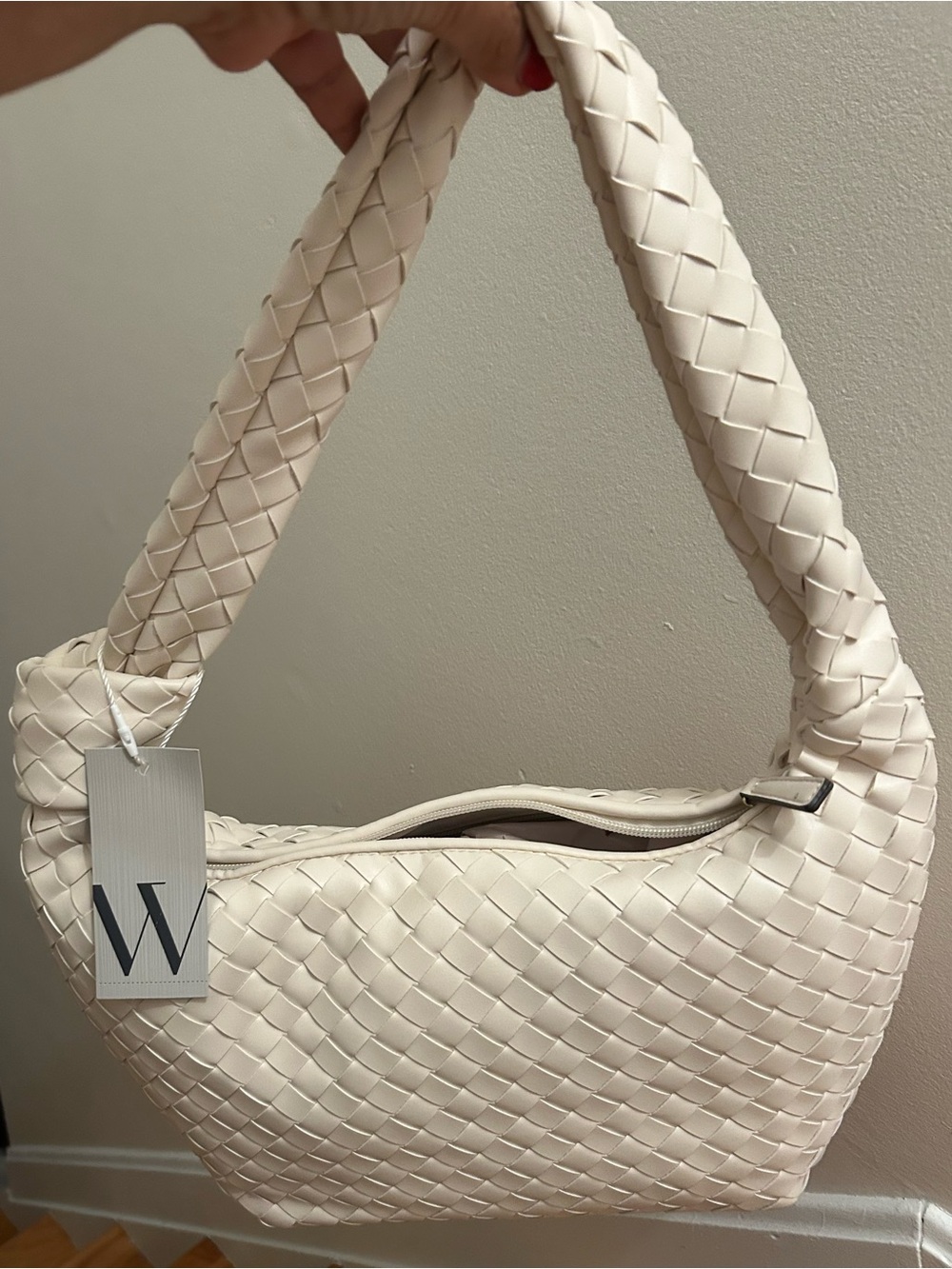 NWT Worthington Woven Faux Leather Hobo Bag